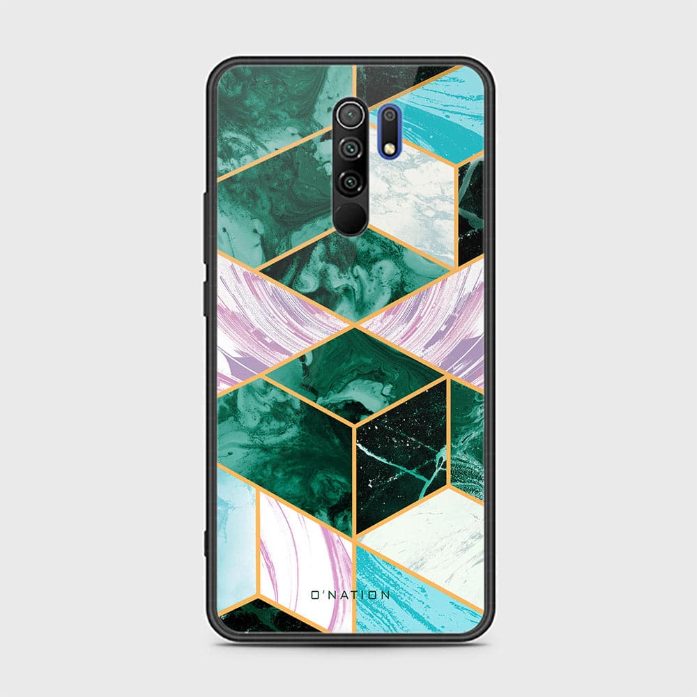 Xiaomi Redmi 9 Cover - O'Nation Shades of Marble Series - HQ Ultra Shine Premium Infinity Glass Soft Silicon Borders Case