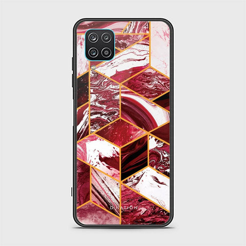 Samsung Galaxy A12 Cover - O'Nation Shades of Marble Series - HQ Ultra Shine Premium Infinity Glass Soft Silicon Borders Case