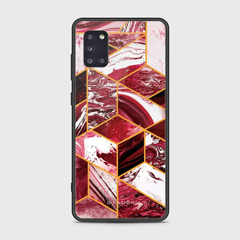 Samsung Galaxy A31 Cover - O'Nation Shades of Marble Series - HQ Ultra Shine Premium Infinity Glass Soft Silicon Borders Case