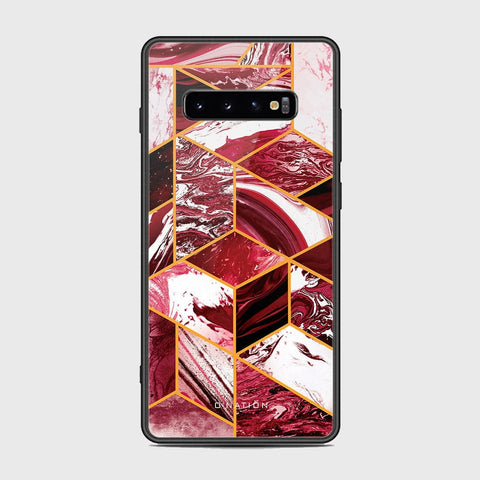 Samsung Galaxy S10 Plus Cover - O'Nation Shades of Marble Series - HQ Ultra Shine Premium Infinity Glass Soft Silicon Borders Case