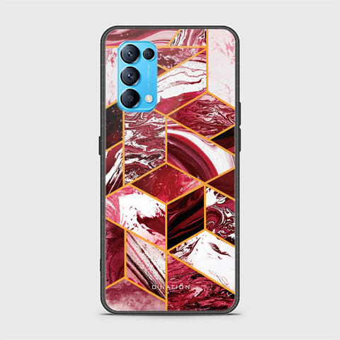 Oppo Find X3 Lite Cover - O'Nation Shades of Marble Series - HQ Ultra Shine Premium Infinity Glass Soft Silicon Borders Case