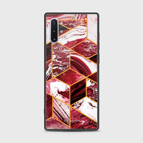 Samsung Galaxy Note 10 Plus Cover - O'Nation Shades of Marble Series - HQ Ultra Shine Premium Infinity Glass Soft Silicon Borders Case