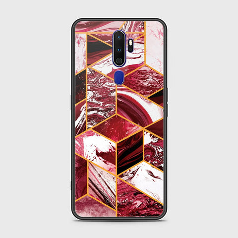 Oppo A9 2020 Cover - O'Nation Shades of Marble Series - HQ Ultra Shine Premium Infinity Glass Soft Silicon Borders Case