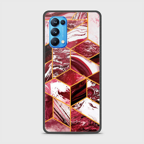 Oppo Reno 5 Pro 5G Cover - O'Nation Shades of Marble Series - HQ Ultra Shine Premium Infinity Glass Soft Silicon Borders Case