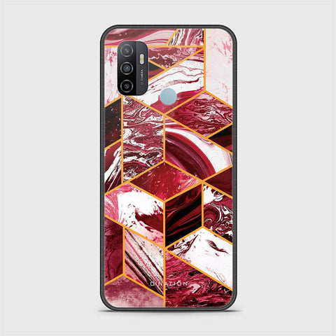 Oppo A53 Cover - O'Nation Shades of Marble Series - HQ Ultra Shine Premium Infinity Glass Soft Silicon Borders Case