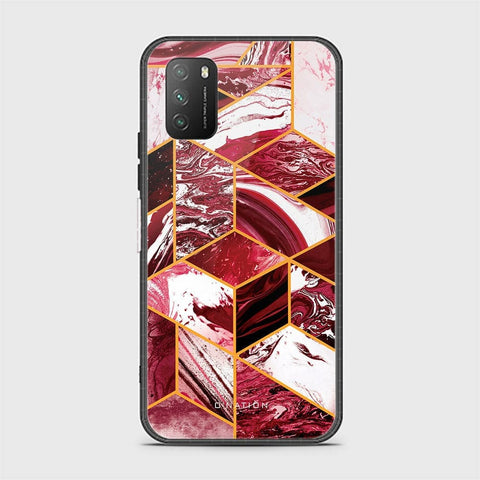 Xiaomi Redmi 9T Cover - O'Nation Shades of Marble Series - HQ Ultra Shine Premium Infinity Glass Soft Silicon Borders Case