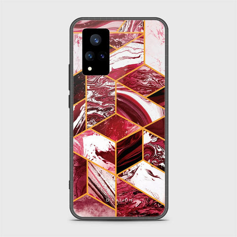 Vivo V21 Cover - O'Nation Shades of Marble Series - HQ Ultra Shine Premium Infinity Glass Soft Silicon Borders Case