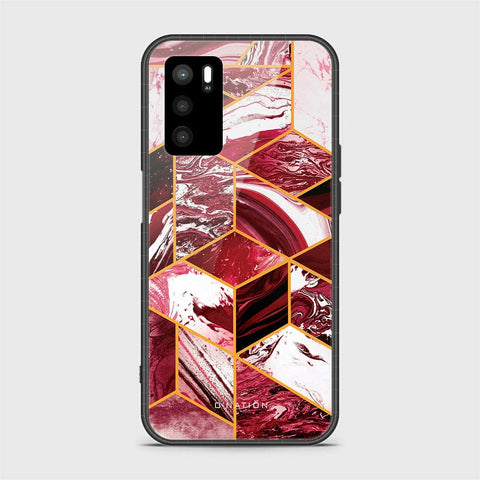 Oppo A16 Cover - O'Nation Shades of Marble Series - HQ Ultra Shine Premium Infinity Glass Soft Silicon Borders Case