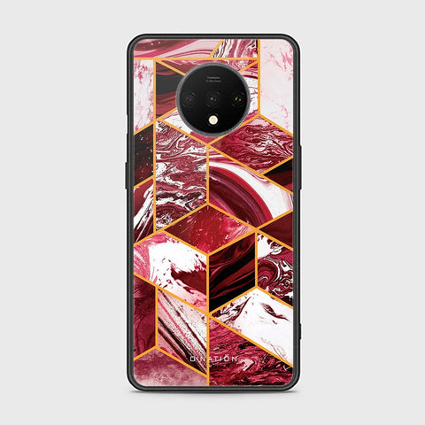 OnePlus 7T Cover - O'Nation Shades of Marble Series - HQ Ultra Shine Premium Infinity Glass Soft Silicon Borders Case