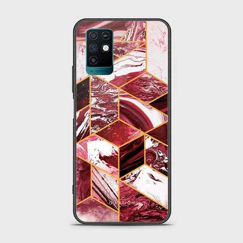 Infinix Note 10 Cover - O'Nation Shades of Marble Series - HQ Ultra Shine Premium Infinity Glass Soft Silicon Borders Case