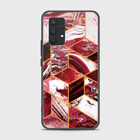 Samsung Galaxy A32 Cover - O'Nation Shades of Marble Series - HQ Ultra Shine Premium Infinity Glass Soft Silicon Borders Case