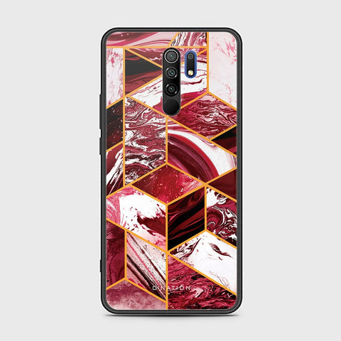 Xiaomi Redmi 9 Cover - O'Nation Shades of Marble Series - HQ Ultra Shine Premium Infinity Glass Soft Silicon Borders Case