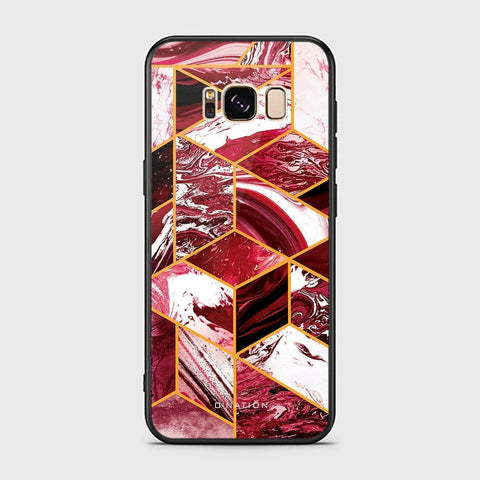 Samsung Galaxy S8 Cover - O'Nation Shades of Marble Series - HQ Ultra Shine Premium Infinity Glass Soft Silicon Borders Case