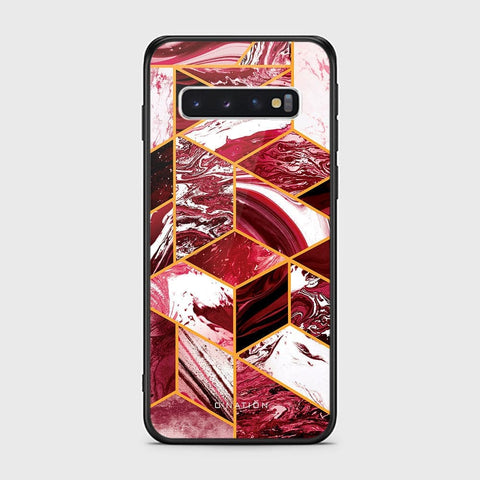 Samsung Galaxy S10 Cover - O'Nation Shades of Marble Series - HQ Ultra Shine Premium Infinity Glass Soft Silicon Borders Case