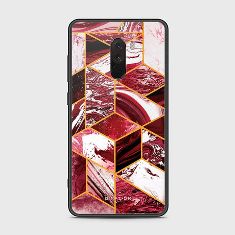 Xiaomi Pocophone F1 Cover - O'Nation Shades of Marble Series - HQ Ultra Shine Premium Infinity Glass Soft Silicon Borders Case