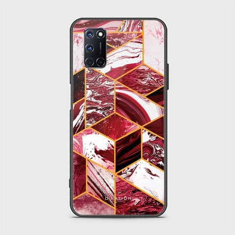 Oppo A92 Cover - O'Nation Shades of Marble Series - HQ Ultra Shine Premium Infinity Glass Soft Silicon Borders Case