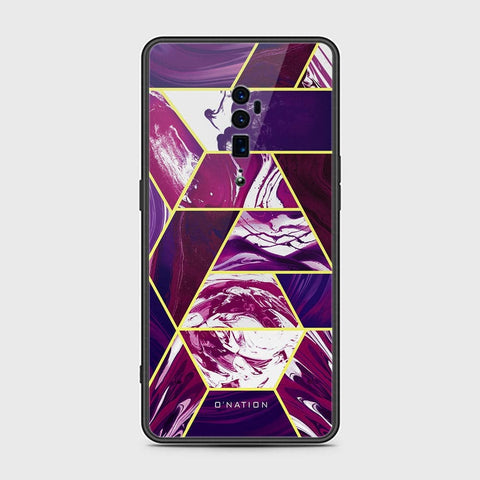 Oppo Reno 10x Zoom Cover - O'Nation Shades of Marble Series - HQ Ultra Shine Premium Infinity Glass Soft Silicon Borders Case