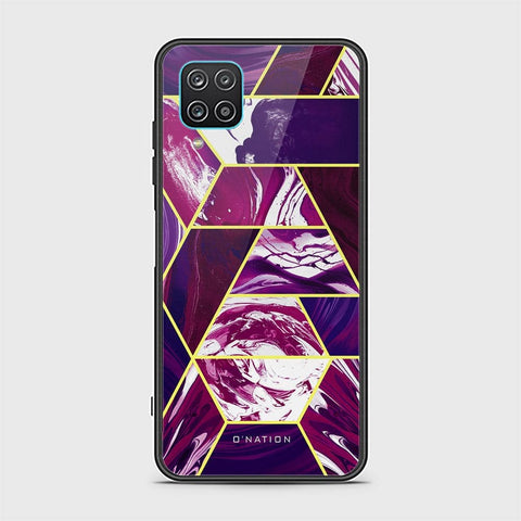 Samsung Galaxy A12 Cover - O'Nation Shades of Marble Series - HQ Ultra Shine Premium Infinity Glass Soft Silicon Borders Case