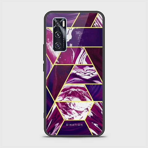 Vivo V20 SE Cover - O'Nation Shades of Marble Series - HQ Ultra Shine Premium Infinity Glass Soft Silicon Borders Case