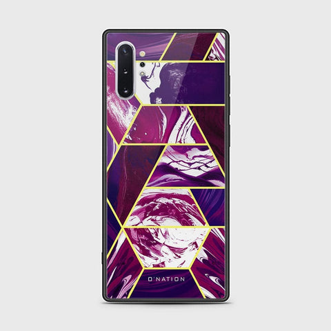 Samsung Galaxy Note 10 Plus Cover - O'Nation Shades of Marble Series - HQ Ultra Shine Premium Infinity Glass Soft Silicon Borders Case