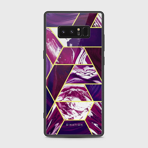 Samsung Galaxy Note 8 Cover - O'Nation Shades of Marble Series - HQ Ultra Shine Premium Infinity Glass Soft Silicon Borders Case