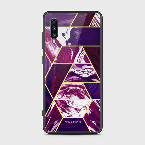 Samsung Galaxy A70 Cover - O'Nation Shades of Marble Series - HQ Ultra Shine Premium Infinity Glass Soft Silicon Borders Case