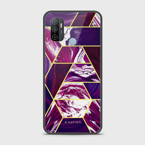 Oppo A53 Cover - O'Nation Shades of Marble Series - HQ Ultra Shine Premium Infinity Glass Soft Silicon Borders Case