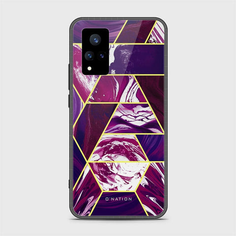 Vivo V21 Cover - O'Nation Shades of Marble Series - HQ Ultra Shine Premium Infinity Glass Soft Silicon Borders Case