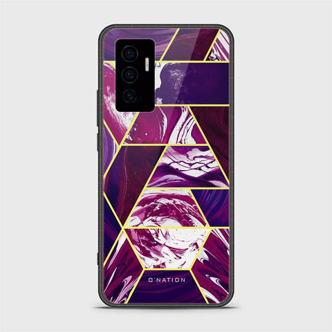 Vivo V23e Cover - O'Nation Shades of Marble Series - HQ Ultra Shine Premium Infinity Glass Soft Silicon Borders Case