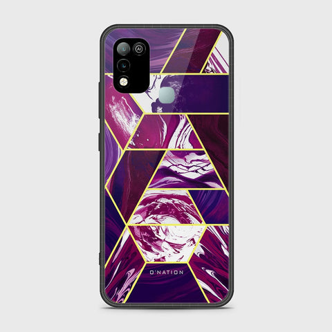 Infinix Hot 10 Play Cover - O'Nation Shades of Marble Series - HQ Ultra Shine Premium Infinity Glass Soft Silicon Borders Case