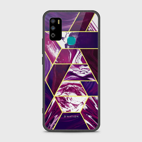 Infinix Hot 9 Play Cover - O'Nation Shades of Marble Series - HQ Ultra Shine Premium Infinity Glass Soft Silicon Borders Case