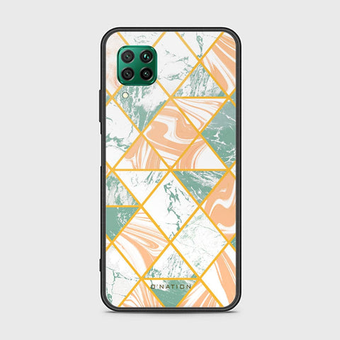 Huawei Nova 7i Cover - O'Nation Shades of Marble Series - HQ Ultra Shine Premium Infinity Glass Soft Silicon Borders Case