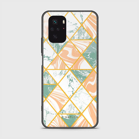 Xiaomi Redmi Note 10 4G Cover - O'Nation Shades of Marble Series - HQ Ultra Shine Premium Infinity Glass Soft Silicon Borders Case