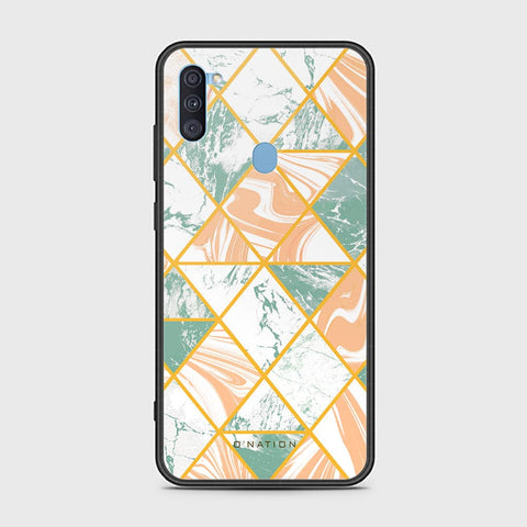 Samsung Galaxy M11 Cover - O'Nation Shades of Marble Series - HQ Ultra Shine Premium Infinity Glass Soft Silicon Borders Case