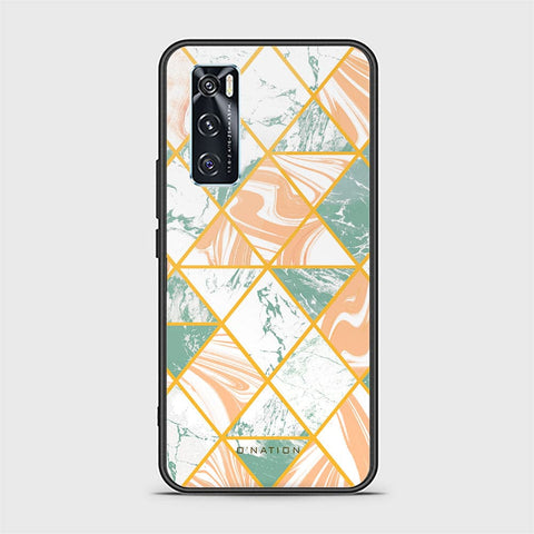 Vivo V20 SE Cover - O'Nation Shades of Marble Series - HQ Ultra Shine Premium Infinity Glass Soft Silicon Borders Case