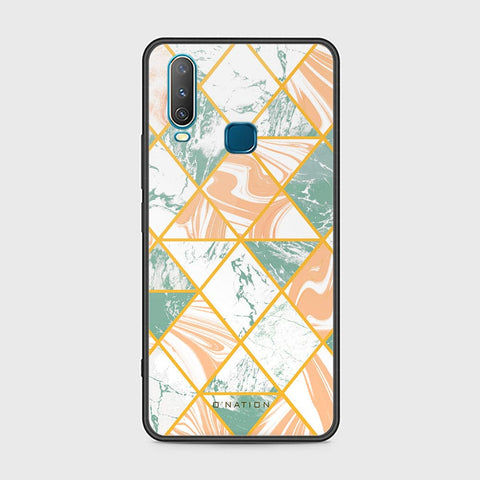 Vivo Y12 Cover - O'Nation Shades of Marble Series - HQ Ultra Shine Premium Infinity Glass Soft Silicon Borders Case