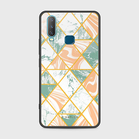 Vivo Y15 Cover - O'Nation Shades of Marble Series - HQ Ultra Shine Premium Infinity Glass Soft Silicon Borders Case