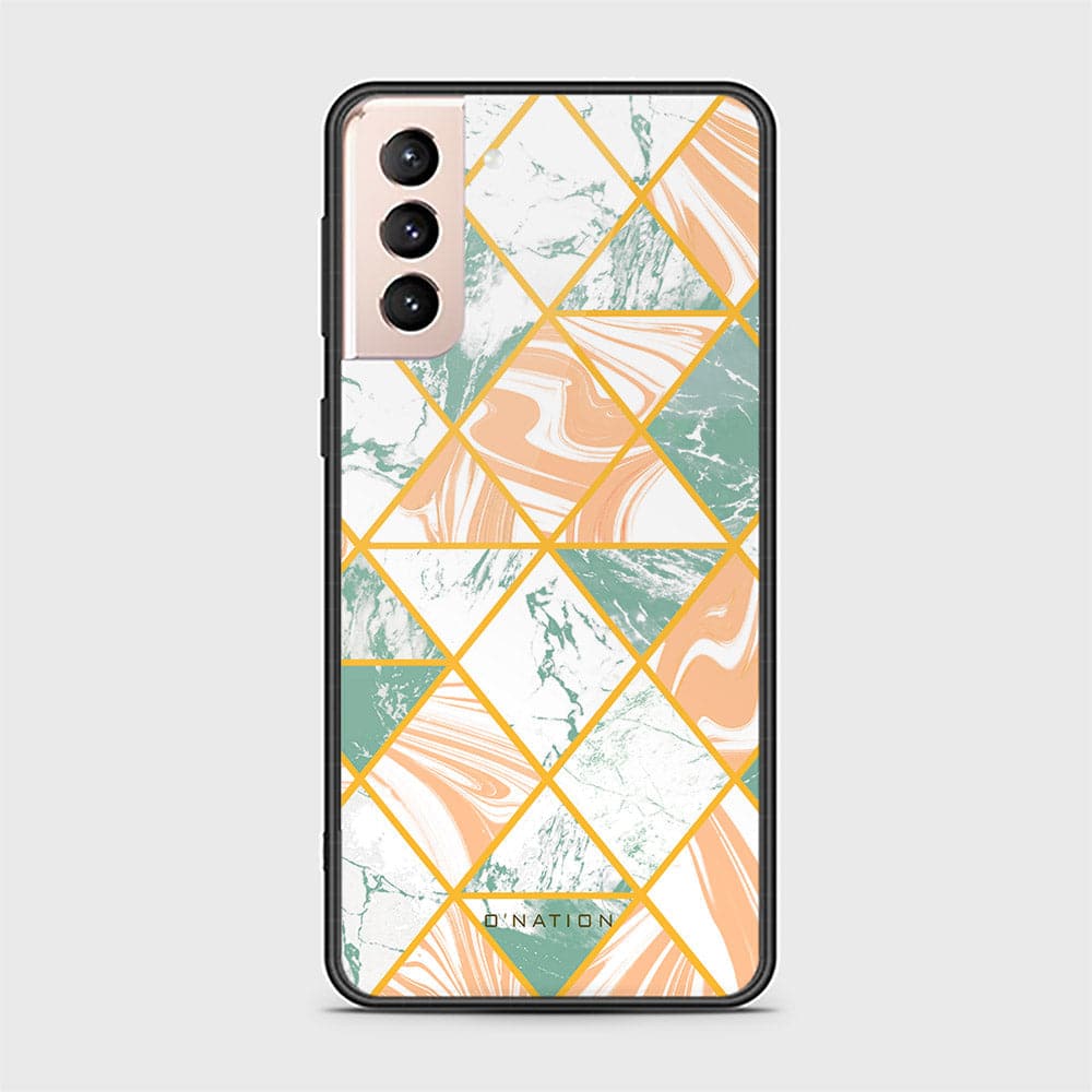 Samsung Galaxy S21 Plus 5G Cover - O'Nation Shades of Marble Series - HQ Ultra Shine Premium Infinity Glass Soft Silicon Borders Case