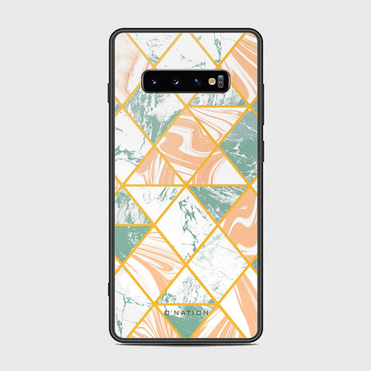 Samsung Galaxy S10 Plus Cover - O'Nation Shades of Marble Series - HQ Ultra Shine Premium Infinity Glass Soft Silicon Borders Case