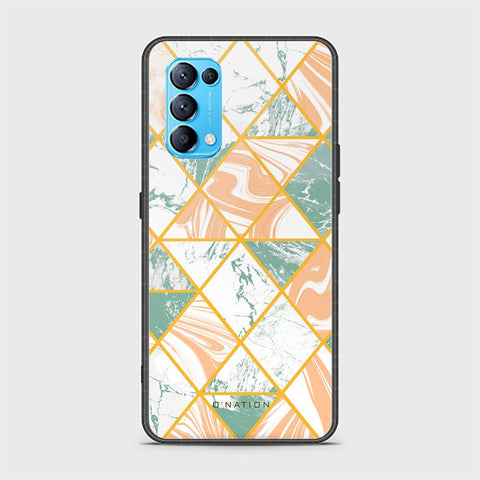 Oppo Find X3 Lite Cover - O'Nation Shades of Marble Series - HQ Ultra Shine Premium Infinity Glass Soft Silicon Borders Case