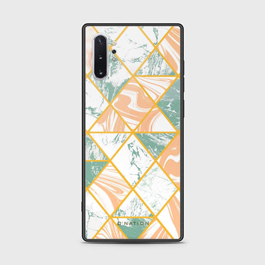 Samsung Galaxy Note 10 Plus Cover - O'Nation Shades of Marble Series - HQ Ultra Shine Premium Infinity Glass Soft Silicon Borders Case