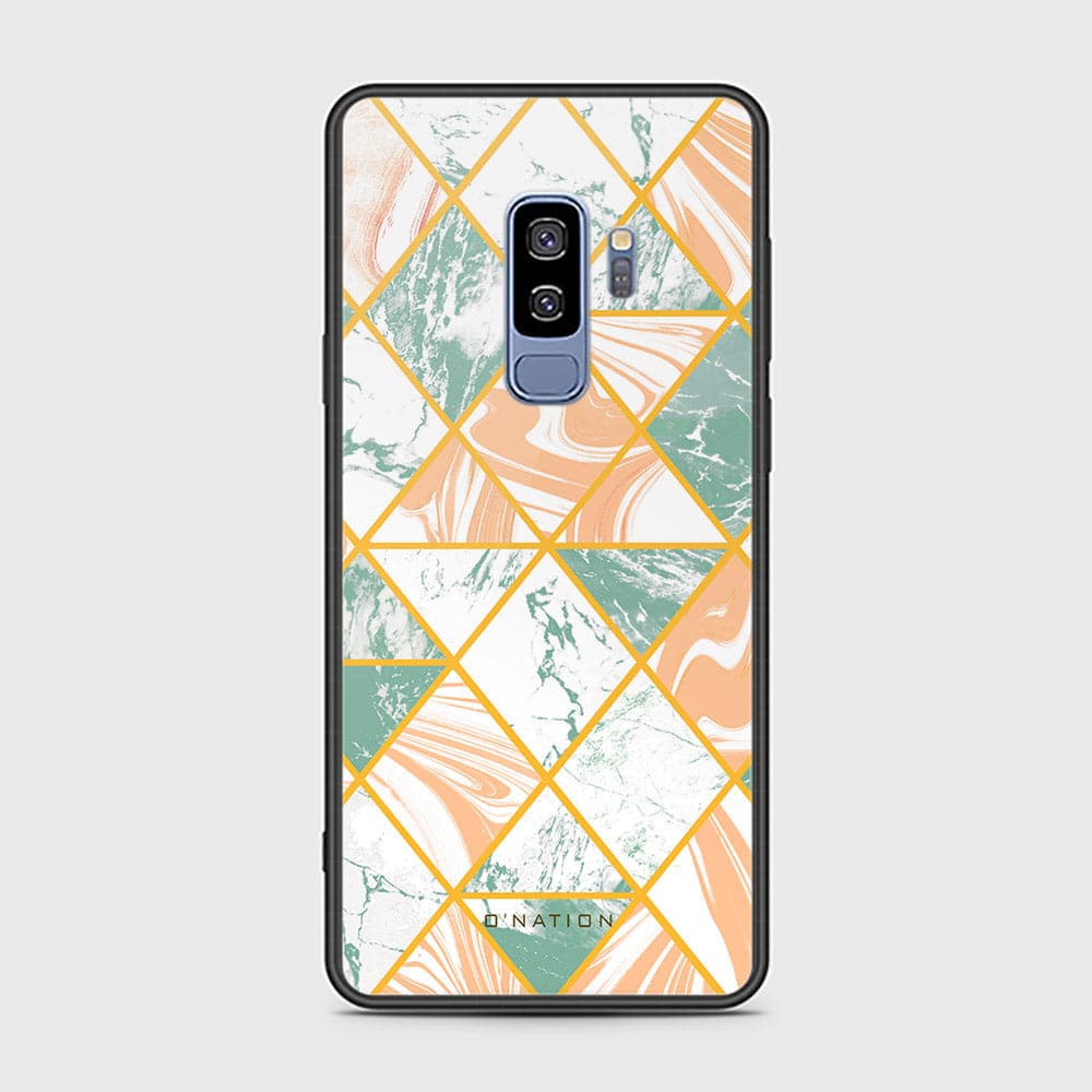 Samsung Galaxy S9 Plus Cover - O'Nation Shades of Marble Series - HQ Ultra Shine Premium Infinity Glass Soft Silicon Borders Case