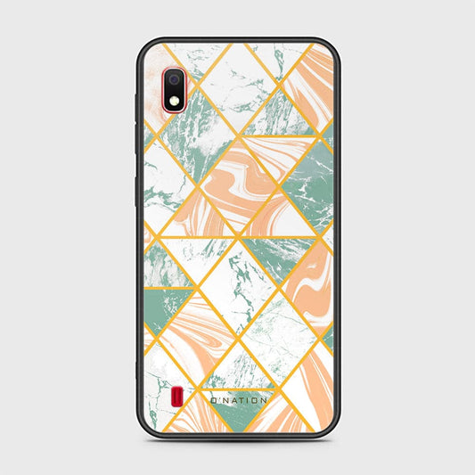 Samsung Galaxy A10 Cover - O'Nation Shades of Marble Series - HQ Ultra Shine Premium Infinity Glass Soft Silicon Borders Case