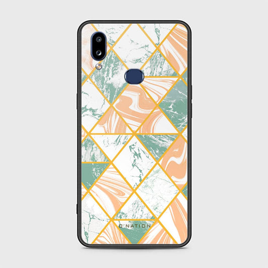 Samsung Galaxy A10s Cover - O'Nation Shades of Marble Series - HQ Ultra Shine Premium Infinity Glass Soft Silicon Borders Case