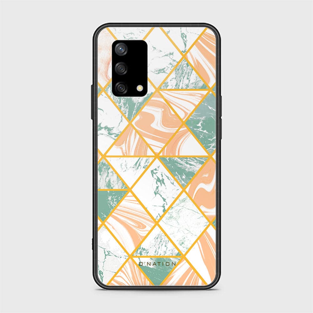 Oppo F19 Cover - O'Nation Shades of Marble Series - HQ Ultra Shine Premium Infinity Glass Soft Silicon Borders Case