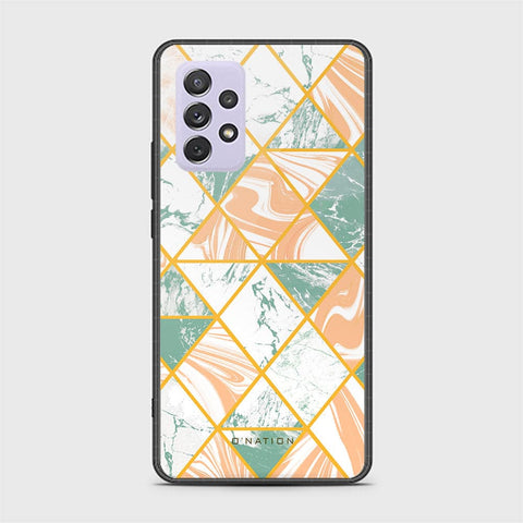 Samsung Galaxy A72 Cover - O'Nation Shades of Marble Series - HQ Ultra Shine Premium Infinity Glass Soft Silicon Borders Case