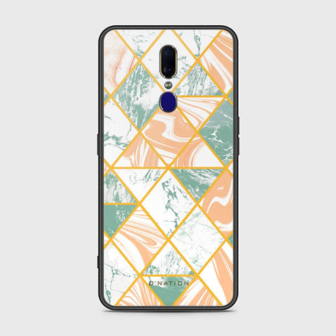 Oppo F11 Cover - O'Nation Shades of Marble Series - HQ Ultra Shine Premium Infinity Glass Soft Silicon Borders Case