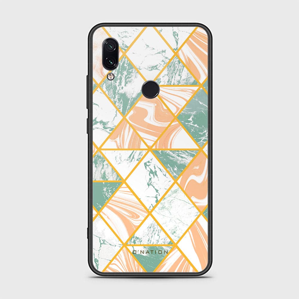 Xiaomi Redmi Note 7 Cover - O'Nation Shades of Marble Series - HQ Ultra Shine Premium Infinity Glass Soft Silicon Borders Case