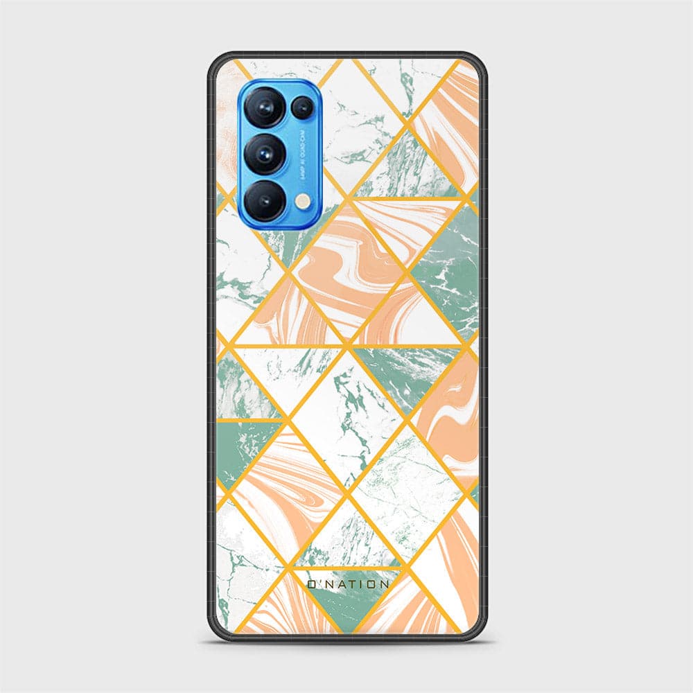 Oppo Reno 5 Pro 5G Cover - O'Nation Shades of Marble Series - HQ Ultra Shine Premium Infinity Glass Soft Silicon Borders Case