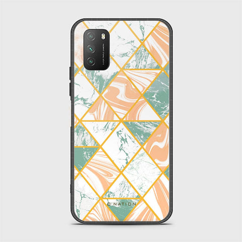 Xiaomi Redmi 9T Cover - O'Nation Shades of Marble Series - HQ Ultra Shine Premium Infinity Glass Soft Silicon Borders Case